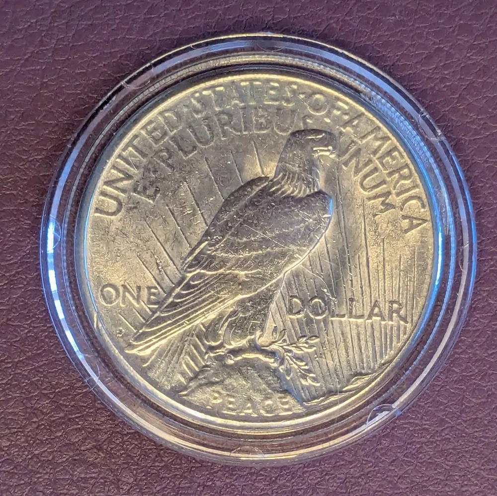 U.S. 1923 Silver Peace Dollar - Picture 2 of 2